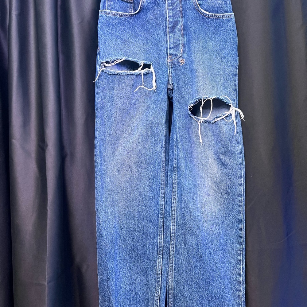 Ksubi Blue Distressed High Rise Women Jeans